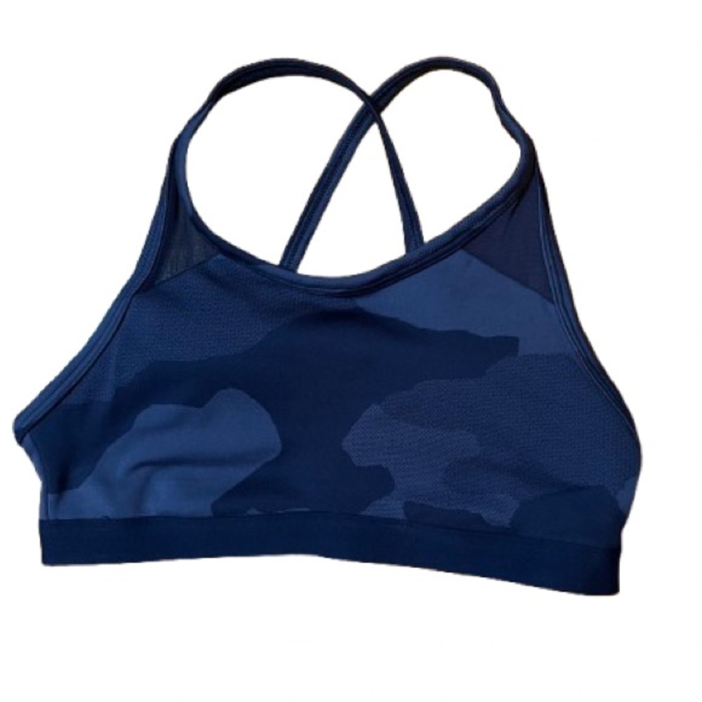Aerie Chill Play Move Women's Navy Blue Strappy Sports Bra Size Medium